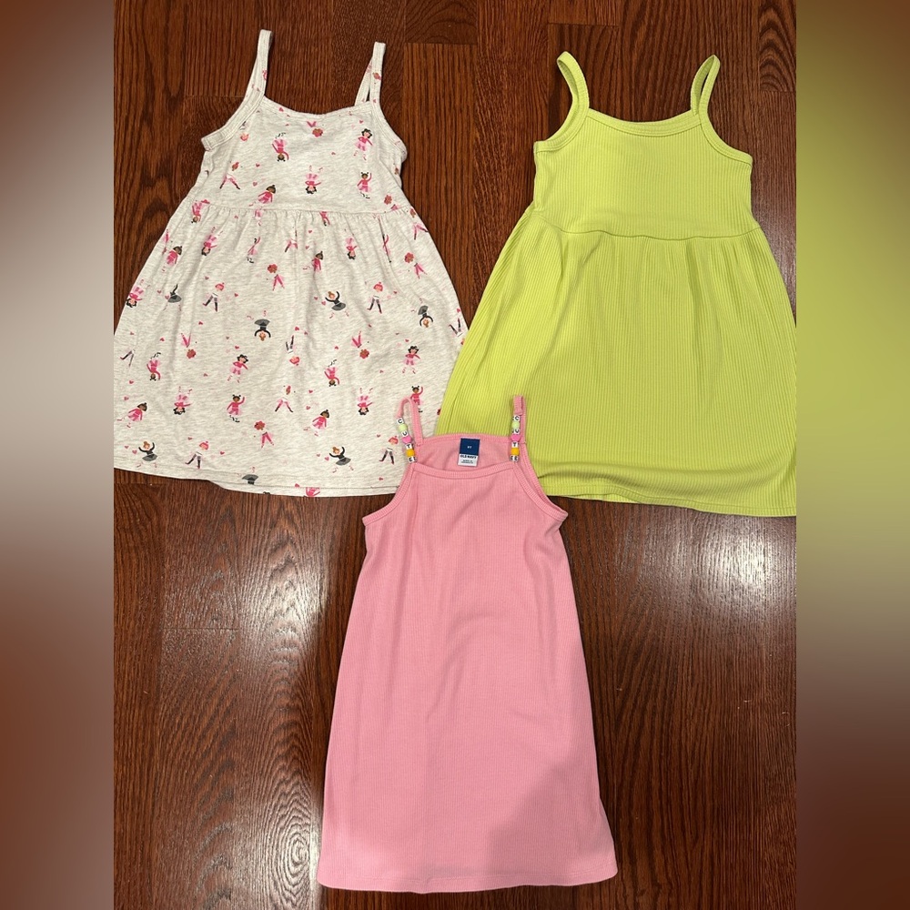 Girl toddler sleeveless summer dresses size 3t set of 4